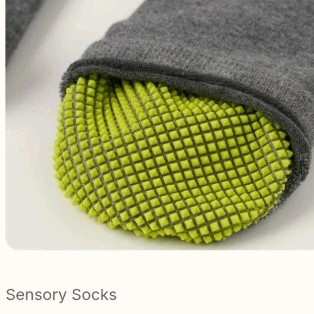 Naboso Textured‎ Toe Sock With Sensory Texture Size Medium W 7.5-9.5 M 6-8 Gray